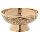 Incense bowl with floral decoration in golden brass 13 cm s2