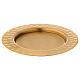 Candle holder plate in gold plated brass with satin finish 4 in s1