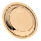 Satin-finish golden brass saucer 7 cm s2