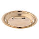 Candle holder plate in gold plated brass with satin finish 3 in s1