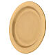 Saucer for candle golden satin brass 12 cm s2