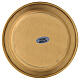 Saucer for candle golden satin brass 12 cm s3
