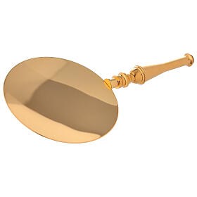 Communion plate in golden brass