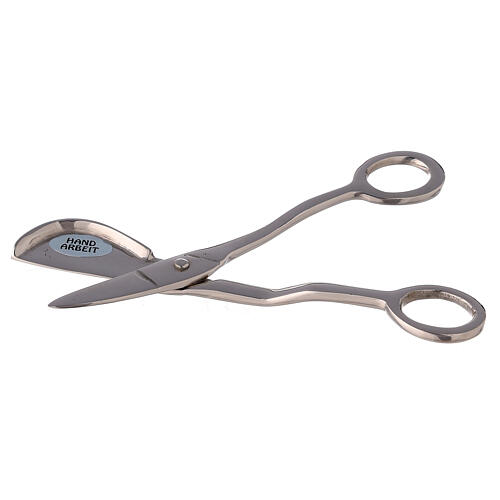 Candle scissors, nickel-plated brass, 15 cm 2