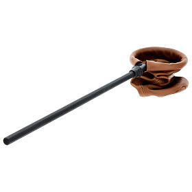 Bolso para colecta de cuero marrón s4