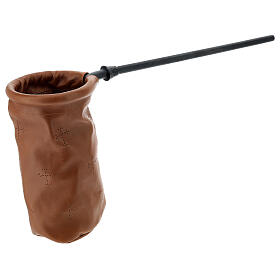 Sac pour offrandes en cuir marron s3