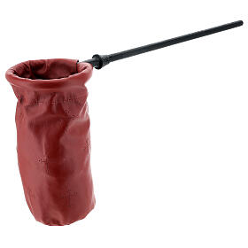 Red leather offering bag s3