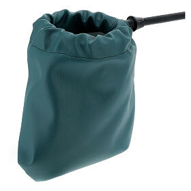 Green imitation leather offering bag