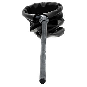 Bolso para colecta de cuero negro s5