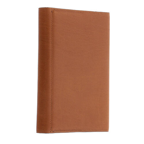 Real brown leather notebook, star, French Bethlehem monks, 15x10x2 cm 4
