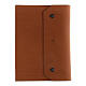 Real brown leather notebook, star, French Bethlehem monks, 15x10x2 cm s1