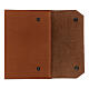 Real brown leather notebook, star, French Bethlehem monks, 15x10x2 cm s2