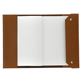 Taccuino vera pelle marrone stella atelier monaci Bethleem 25x15x3 cm