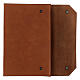 Brown leather liturgy notebook with star by Bethleem monks 25x15x3 cm s2