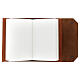Brown leather liturgy notebook with star by Bethleem monks 25x15x3 cm s3