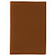 Brown leather liturgy notebook with star by Bethleem monks 25x15x3 cm s4