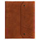 Real brown leather notebook, star, French Bethlehem monks, 30x25x2.5 cm s1