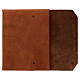 Real brown leather notebook, star, French Bethlehem monks, 30x25x2.5 cm s2