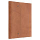 Real brown leather notebook, star, French Bethlehem monks, 30x25x2.5 cm s4