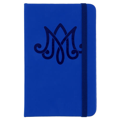 Blue pocket diary with Marial monogram 10x15 cm 1
