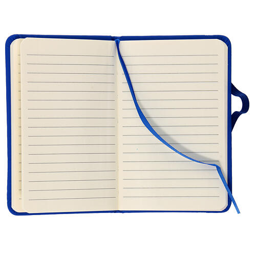 Taschennotizbuch, Maria, Rosenkranz, blau, 10x15 2