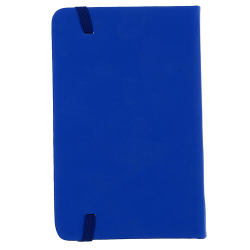 Blue pocket diary with Mary and rosary 10x15 cm 3