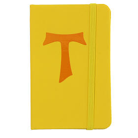 Yellow pocket diary with Tau 10x15 cm