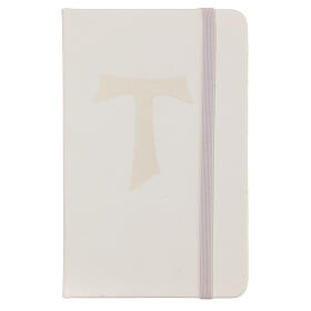Taschennotizbuch, Tau, weiß, 10x15