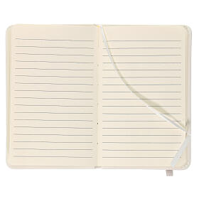 White pocket diary with Tau 10x15 cm