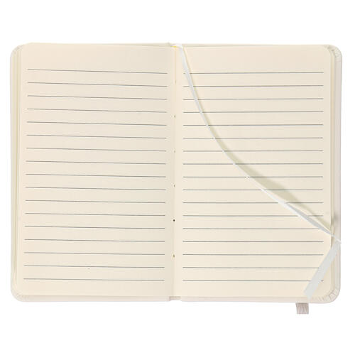 White pocket diary with Tau 10x15 cm 2