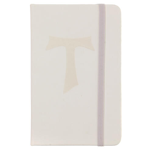 Agenda de poche blanc avec tau 10x15 cm 1
