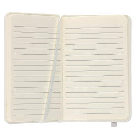 White pocket diary with Marial monogram 10x15 cm