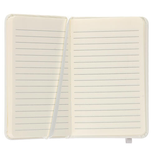 White pocket diary with Marial monogram 10x15 cm 2