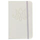 White pocket diary monogram Maria 10x15 cm s1