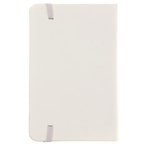 White pocket diary with Mary and rosary 10x15 cm 3