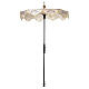 Baldachin, Schirmform, mit Stickereien Trauben- und Ährenmotive, 1,8 m Höhe s1