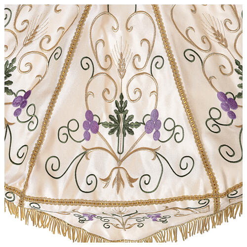 Processional umbrella with grapes and wheat embroidery h 1.8 m 4