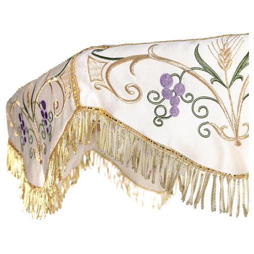 Processional umbrella with grapes and wheat embroidery h 1.8 m 6