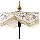 Processional umbrella with grapes and wheat embroidery h 1.8 m s3