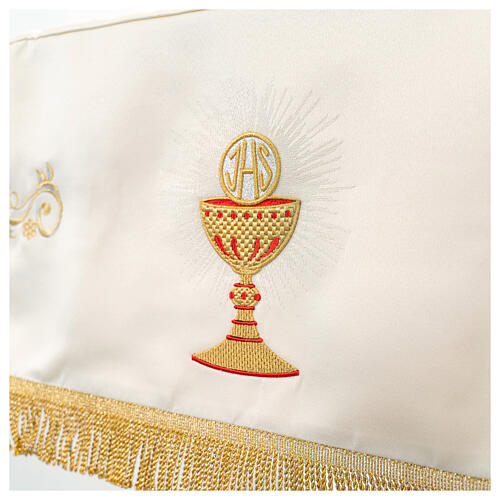 Baldachin, 160 x 200 cm, mit Stickereien Herz, Lamm und Kelch 6