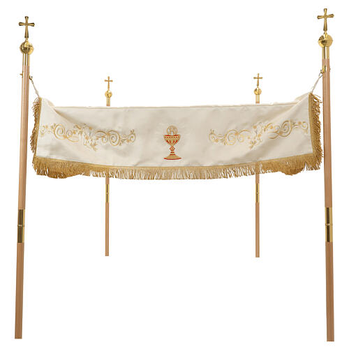 Processional canopy with Heart, Lamb and Chalice, 65x80 in 1
