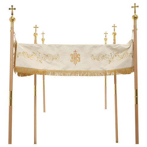 Processional canopy, Chalice, JHS and lamb, 65x100 in 1