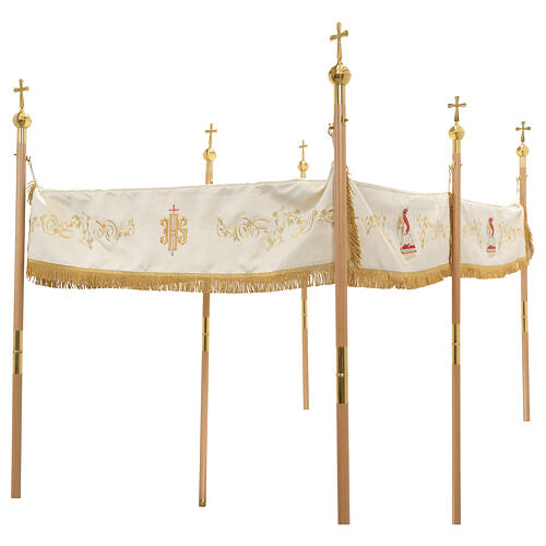 Processional canopy, Chalice, JHS and lamb, 65x100 in 2