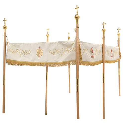 Dais de procession Calice JHS agneau 160x250 cm 2