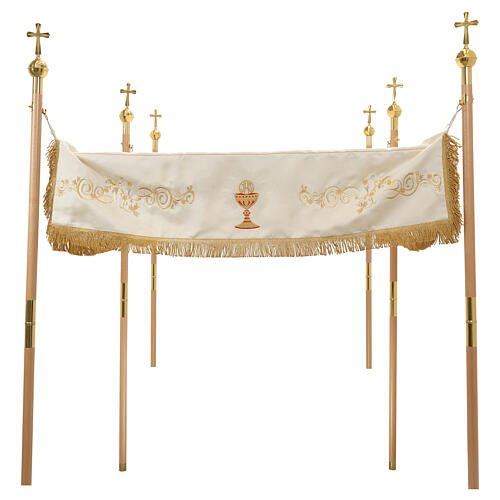 Dais de procession Calice JHS agneau 160x250 cm 6