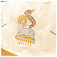 Baldaquino Procesional Cálizm JHS y cordero de Dios en color oro 160x250cm s5