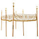 Gold processional canopy Chalice JHS Lamb 160x250 cm s4