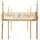 Gold processional canopy Chalice JHS Lamb 160x250 cm s6