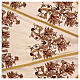 Processional umbrella, golden and orange flower embroidered on ivory fabric, h 70 in s8