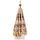 Processional umbrella, golden and orange flower embroidered on ivory fabric, h 70 in s9